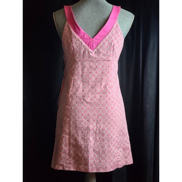 Pink TIBI of New York Floral Medallion Print Sheath Dress, Size 2 - Picture 6 of 9
